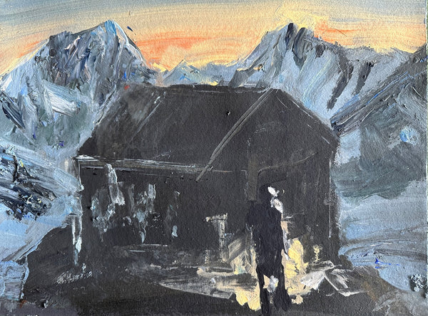 Tasman Saddle Hut at Dusk (2022)