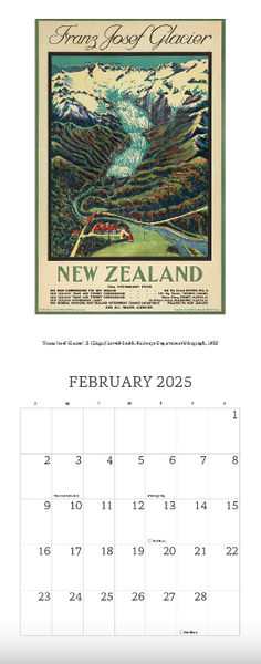 2025 New Zealand Vintage Posters Calendar - Small