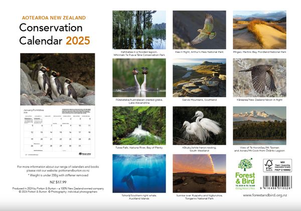 2025 New Zealand Conservation Calendar