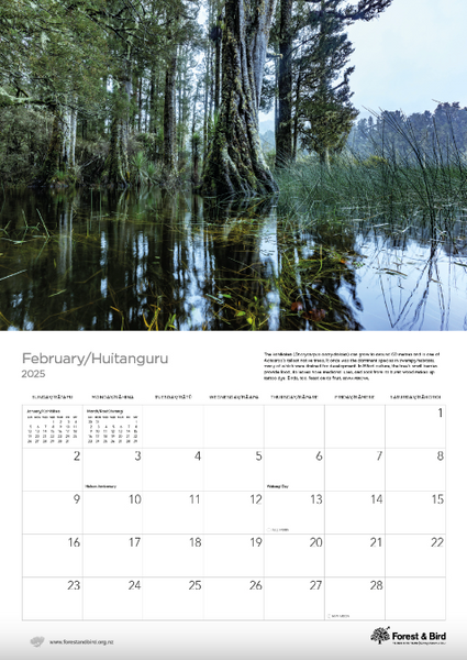 2025 New Zealand Conservation Calendar