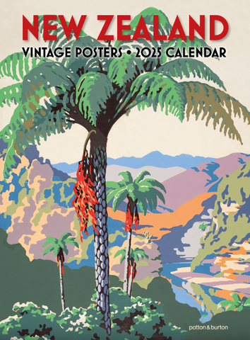 2025 New Zealand Vintage Posters Calendar - Large