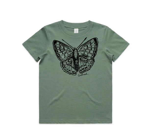 Pepe Para Riki / Copper Butterfly T-Shirt - Kids (Sage)