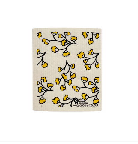 Swedish Dishcloth SPRUCE - Mustard Flower by Clouds of Colour